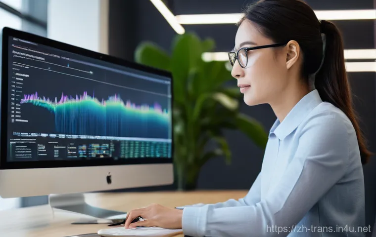 번역사 자격증 시험 관련 최신 정보 - **Prompt:** A focused and competent female translator in her late 30s is working at a modern, minima...