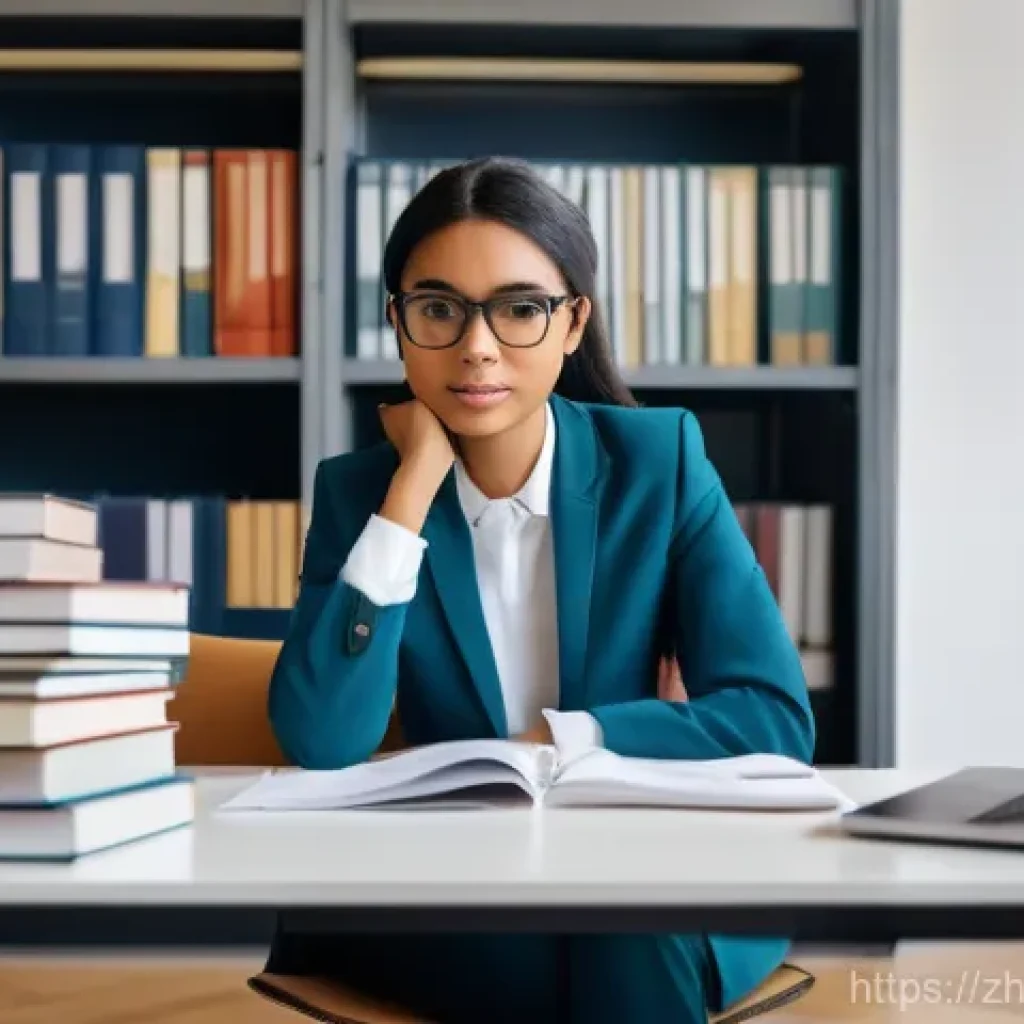 번역사 자격증 관련 기관에서의 도움 받기 - A focused young professional, of diverse ethnicity, male or female, is seated at a well-organized, m...