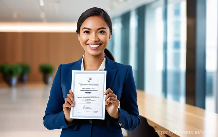 번역사 자격증 관련 기관에서의 도움 받기 - A highly efficient professional translator, of diverse ethnicity, is expertly navigating a sophistic... 번역사 자격증 관련 기관에서의 도움 받기 - A highly efficient professional translator, of diverse ethnicity, is expertly navigating a sophistic...